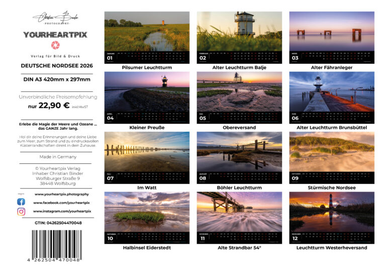 Nordsee Kalender 2026