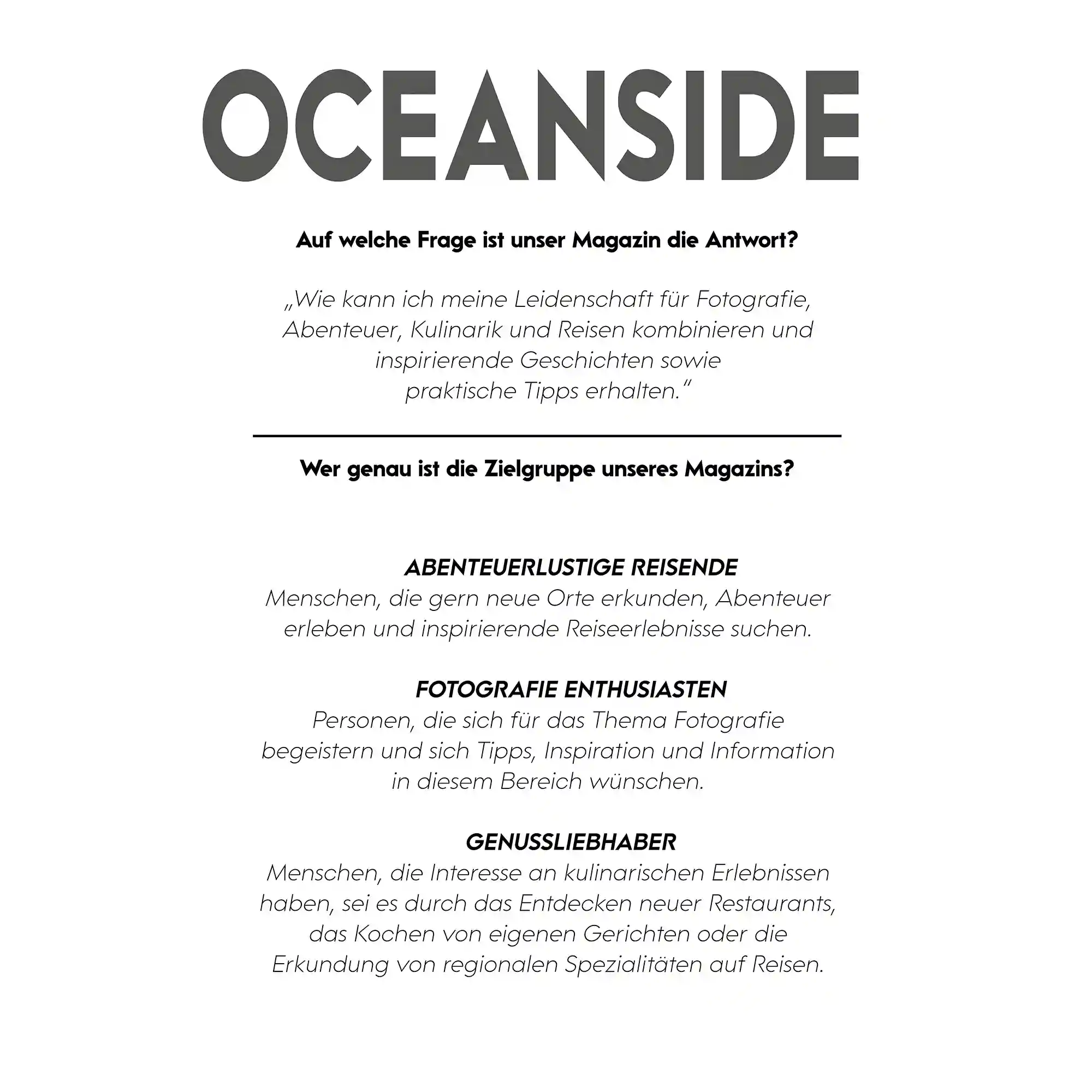 Oceanside Fotomagazin Island
