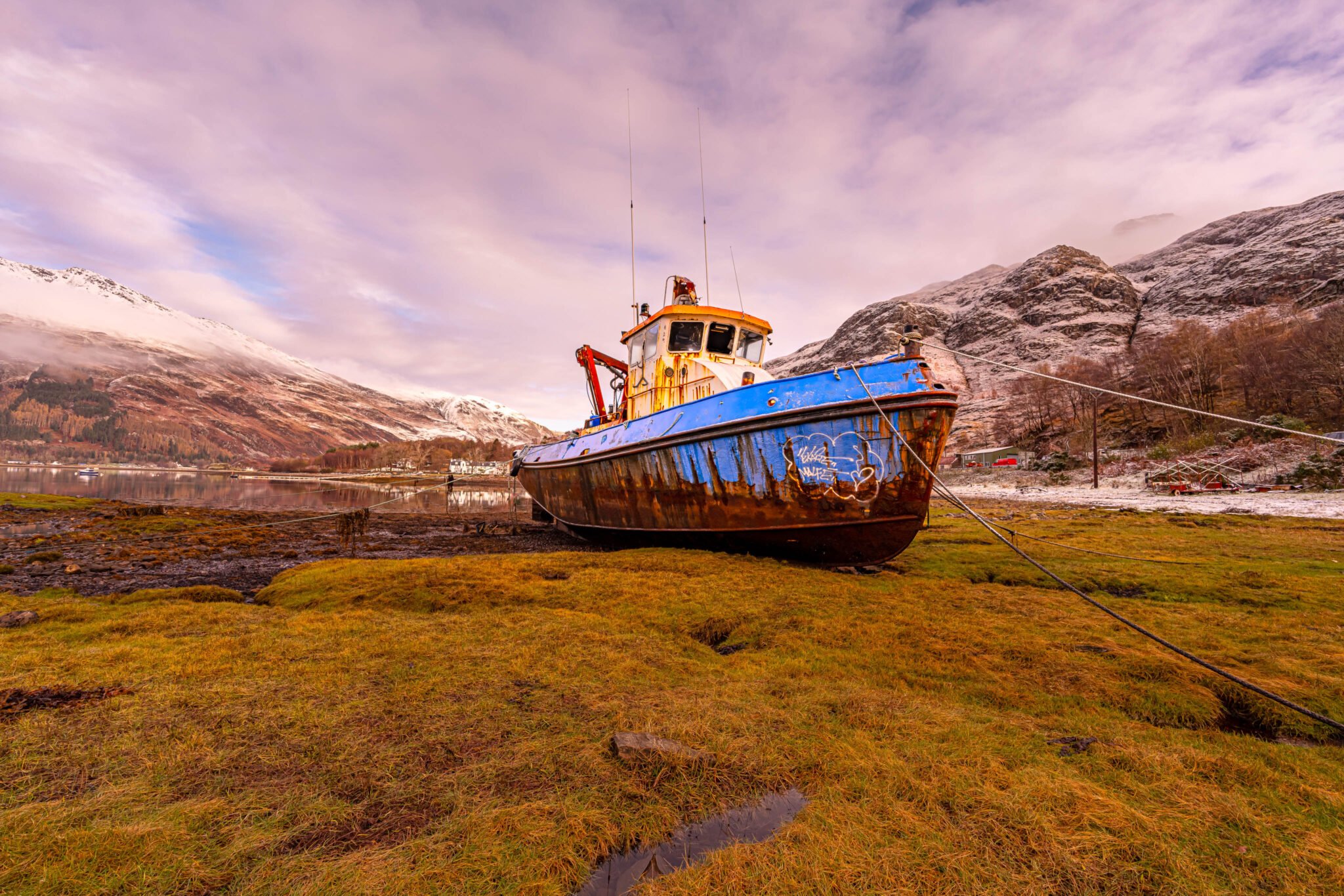 Alter Boot auf grünem Gras